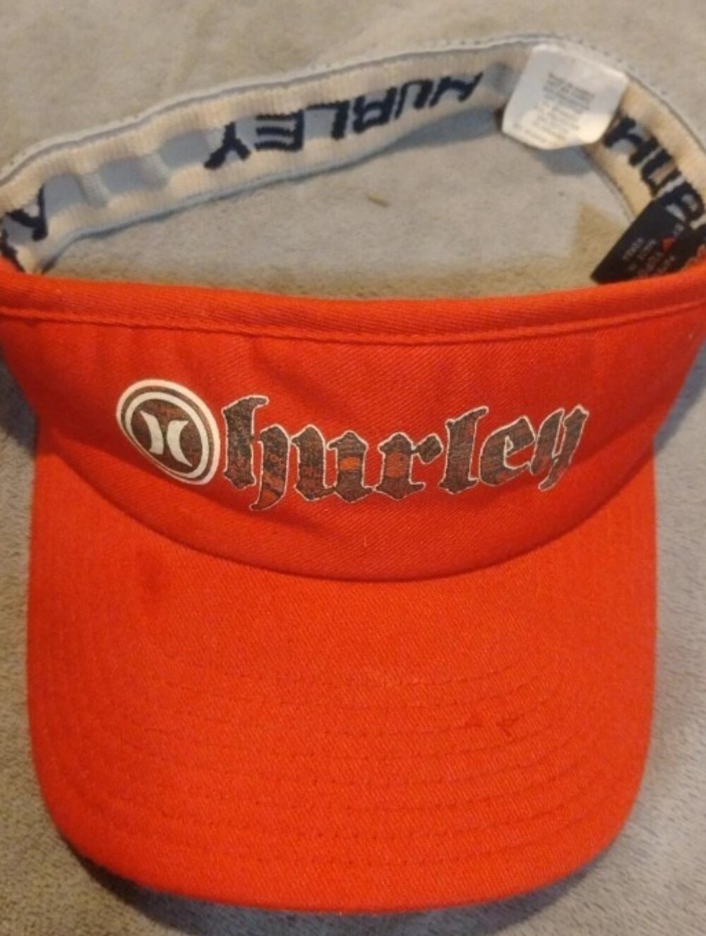 Vintage Hurley Flexfit Visor Hat Y2K Surf Skate Yupoong